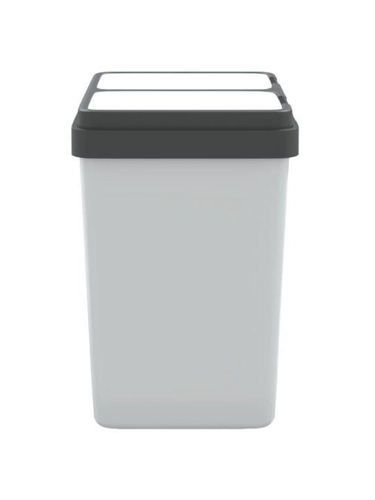 Dvojitý odpadkový koš bílý 2 x 25 l