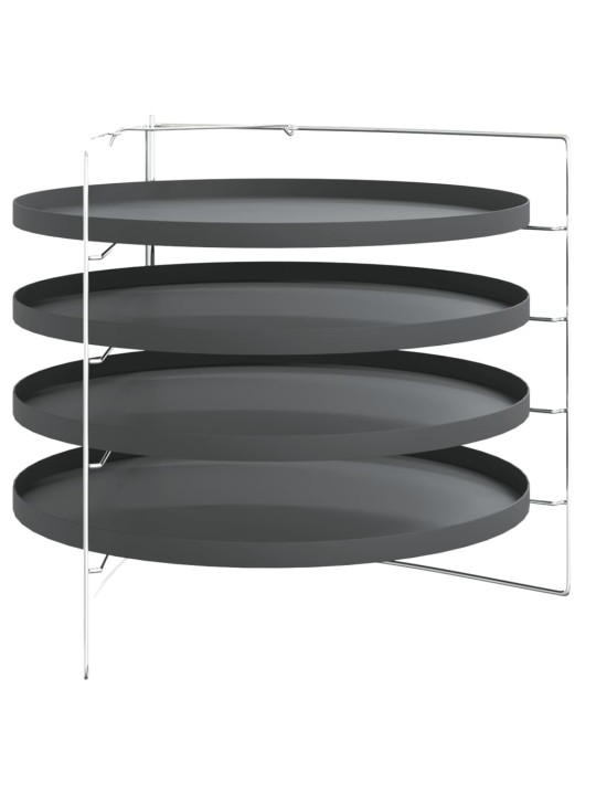 Plechy na pizzu 4 ks se stojanem ø 28 cm ocel