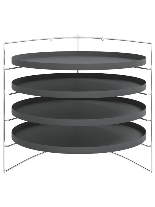 Plechy na pizzu 4 ks se stojanem ø 28 cm ocel