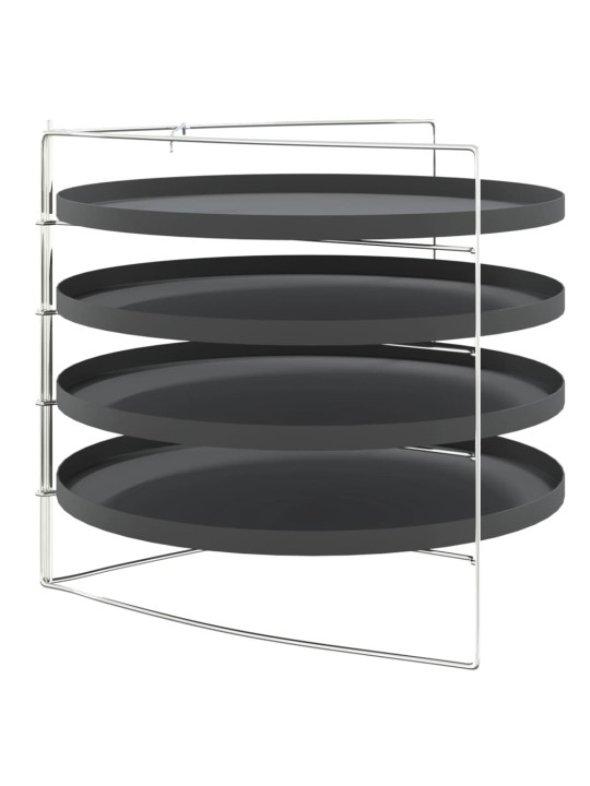 Plechy na pizzu 4 ks se stojanem ø 28 cm ocel