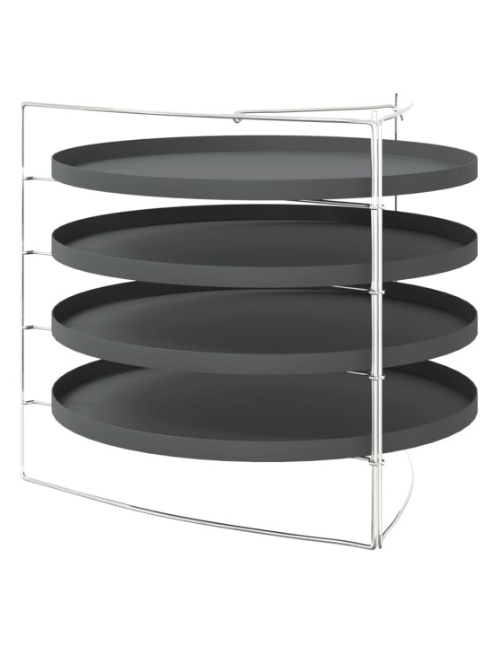 Plechy na pizzu 4 ks se stojanem ø 28 cm ocel