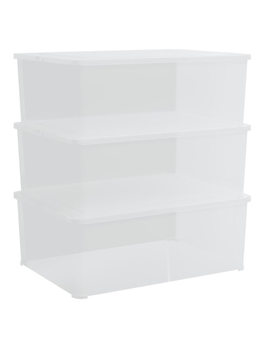 Plastové úložné boxy 3 ks 10 l stohovatelné