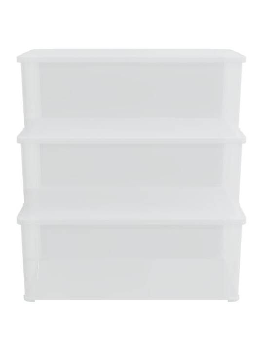 Plastové úložné boxy 3 ks 10 l stohovatelné