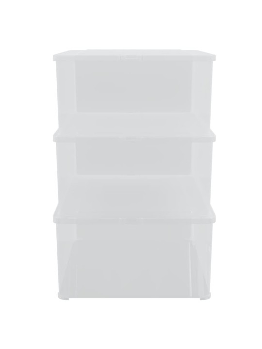 Plastové úložné boxy 3 ks 10 l stohovatelné