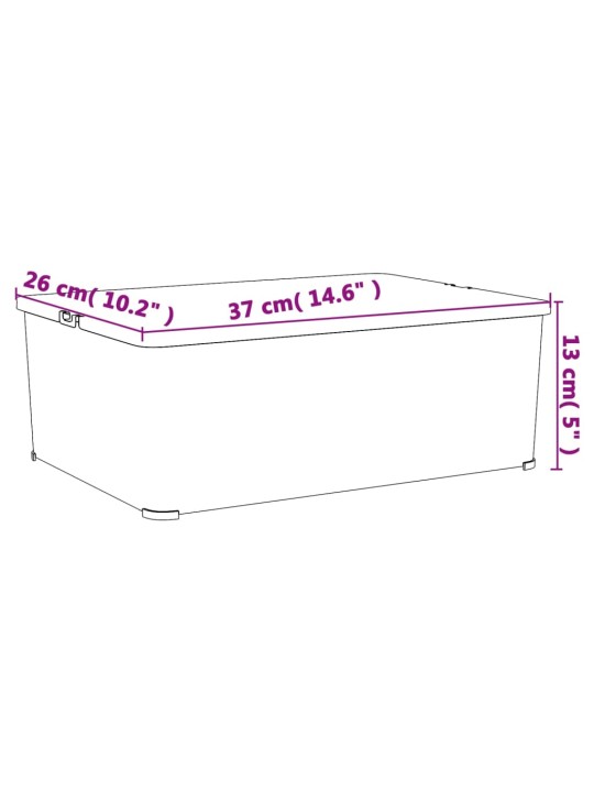 Plastové úložné boxy 3 ks 10 l stohovatelné