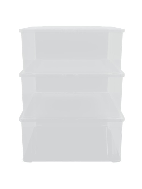 Plastové úložné boxy 3 ks 25 l stohovatelné