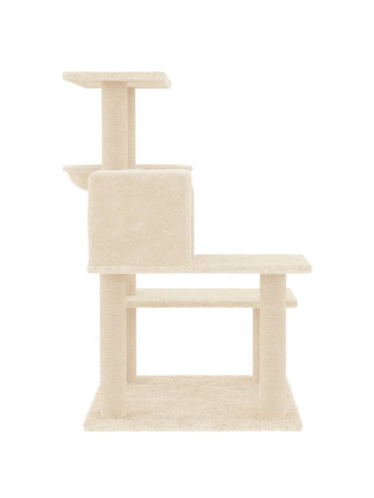Škrabadlo pro kočky se sisalovými sloupky krémové 82,5 cm