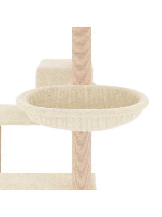 Škrabadlo pro kočky se sisalovými sloupky krémové 82,5 cm