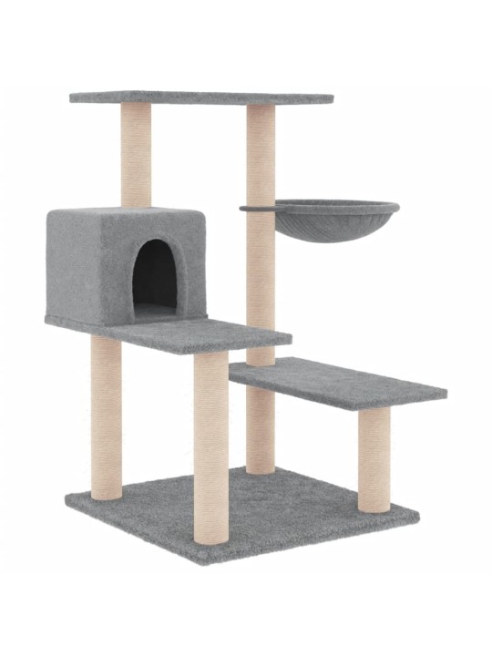 Škrabadlo pro kočky se sisalovými sloupky světle šedé 82,5 cm