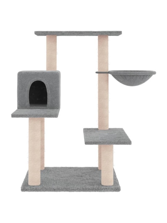 Škrabadlo pro kočky se sisalovými sloupky světle šedé 82,5 cm