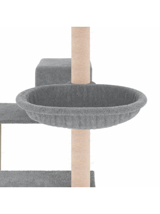 Škrabadlo pro kočky se sisalovými sloupky světle šedé 82,5 cm