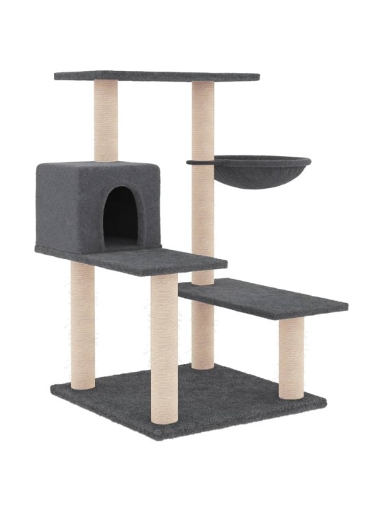 Škrabadlo pro kočky se sisalovými sloupky tmavě šedé 82,5 cm