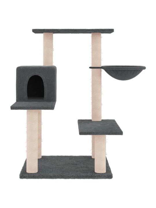 Škrabadlo pro kočky se sisalovými sloupky tmavě šedé 82,5 cm