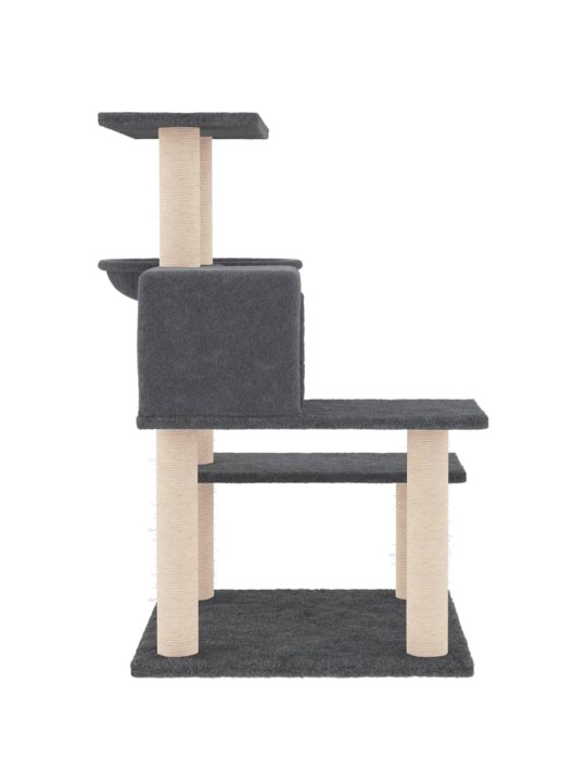 Škrabadlo pro kočky se sisalovými sloupky tmavě šedé 82,5 cm