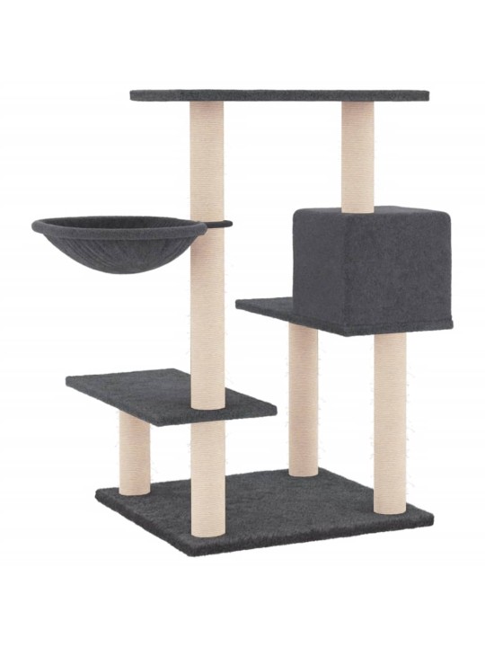 Škrabadlo pro kočky se sisalovými sloupky tmavě šedé 82,5 cm