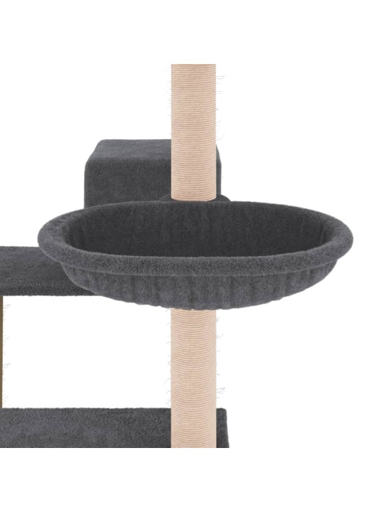 Škrabadlo pro kočky se sisalovými sloupky tmavě šedé 82,5 cm