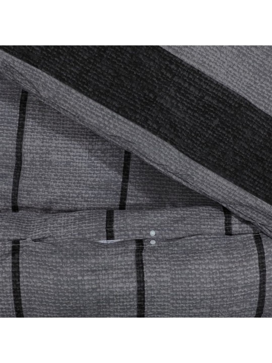 Sada ložního prádla tmavě šedá 260 x 240 cm bavlna