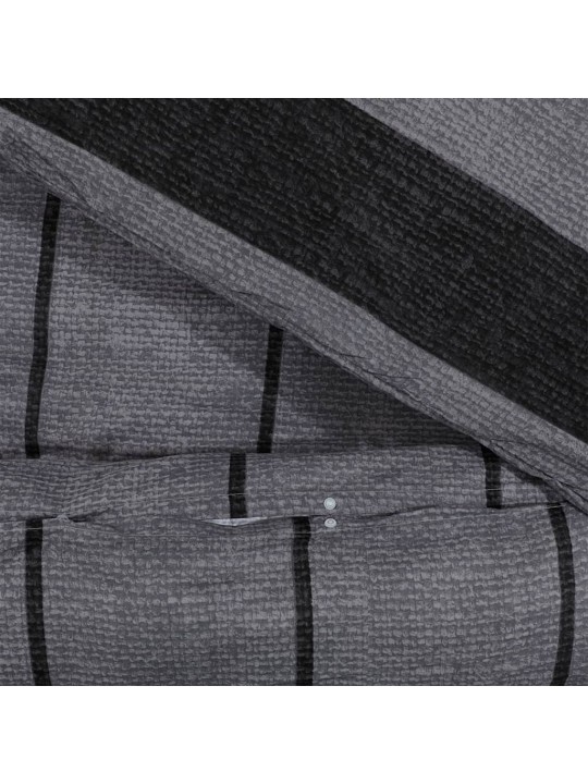 Sada ložního prádla tmavě šedá 140 x 200 cm bavlna