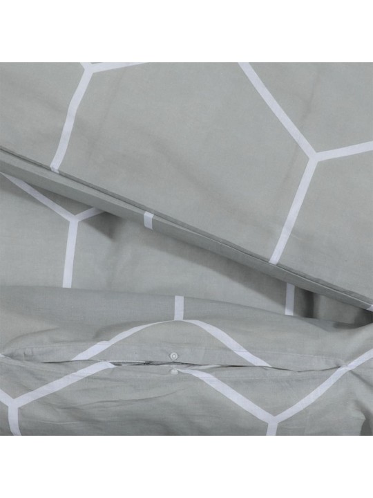 Sada ložního prádla šedá 240 x 220 cm bavlna