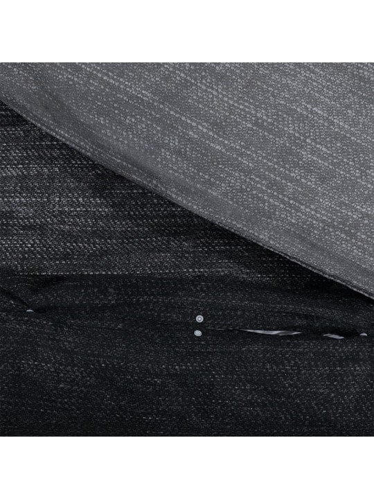 Sada ložního prádla tmavě šedá 200 x 200 cm bavlna