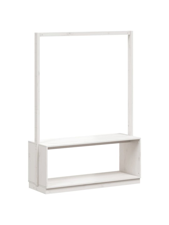 Stojan na oblečení s prostorem pro obuv bílý 113x40x157,5 cm