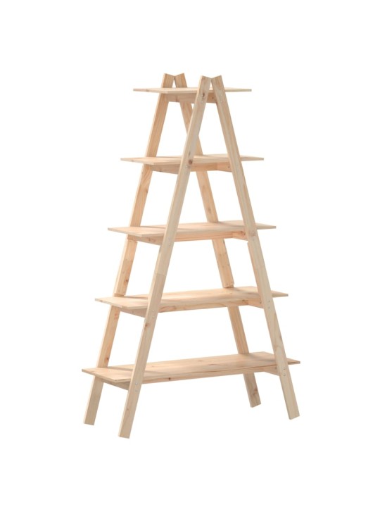 5patrový regál ve tvaru A 110x40x180,5 cm masivní borové dřevo