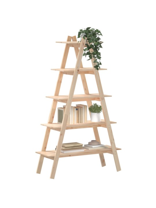 5patrový regál ve tvaru A 110x40x180,5 cm masivní borové dřevo