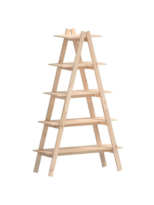 5patrový regál ve tvaru A 110x40x180,5 cm masivní borové dřevo