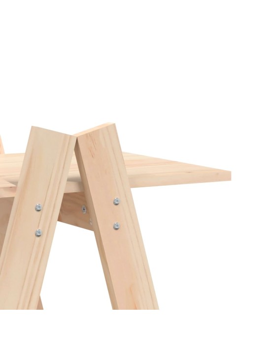 5patrový regál ve tvaru A 110x40x180,5 cm masivní borové dřevo