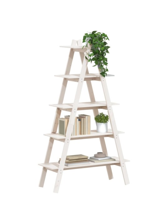 5patrový regál ve tvaru A 110x40x180,5 cm masivní borové dřevo