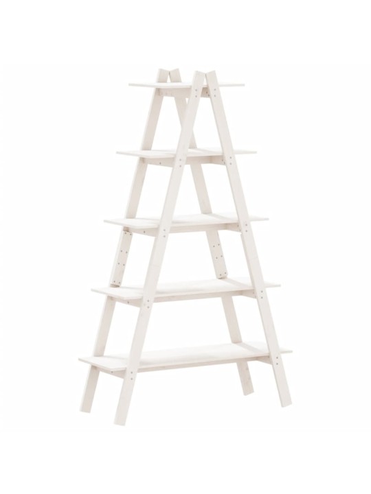 5patrový regál ve tvaru A 110x40x180,5 cm masivní borové dřevo