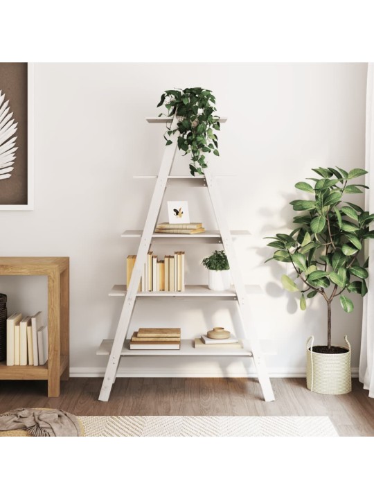 5patrový regál ve tvaru A 110x40x180,5 cm masivní borové dřevo