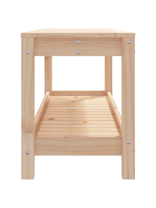 Zahradní lavice 108 x 35 x 45 cm masivní borové dřevo