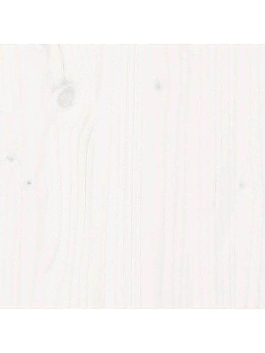 Zahradní lavice bílá 108 x 35 x 45 cm masivní borové dřevo