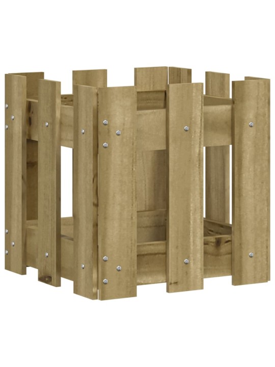 Zahradní truhlík plotový design 30x30x30 cm impregnované dřevo