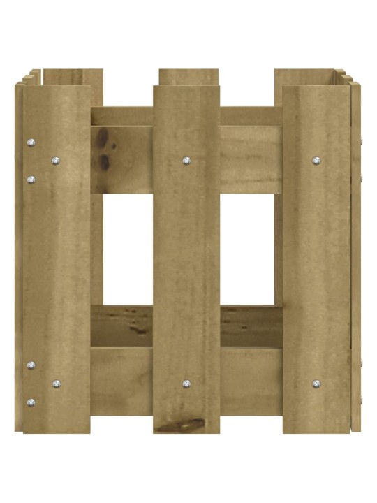 Zahradní truhlík plotový design 30x30x30 cm impregnované dřevo