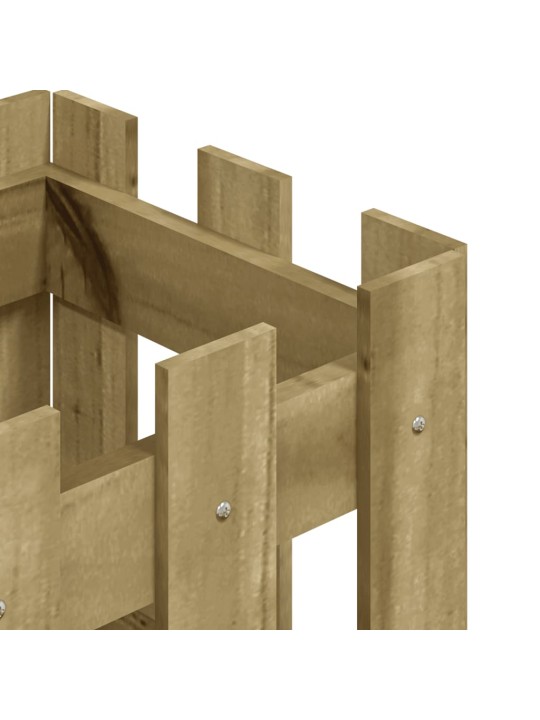 Zahradní truhlík plotový design 30x30x30 cm impregnované dřevo
