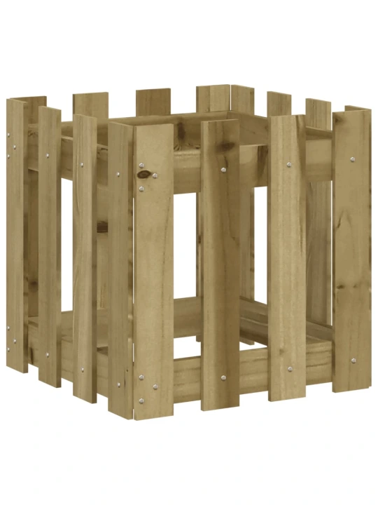 Zahradní truhlík plotový design 40x40x40 cm impregnované dřevo