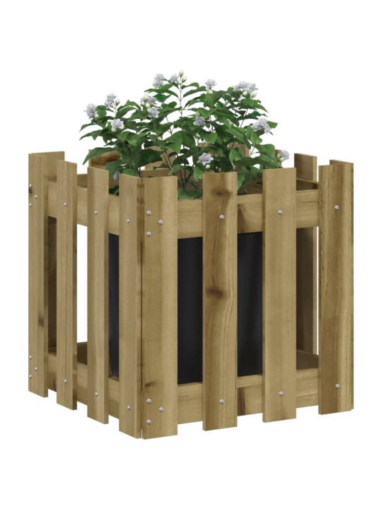 Zahradní truhlík plotový design 40x40x40 cm impregnované dřevo