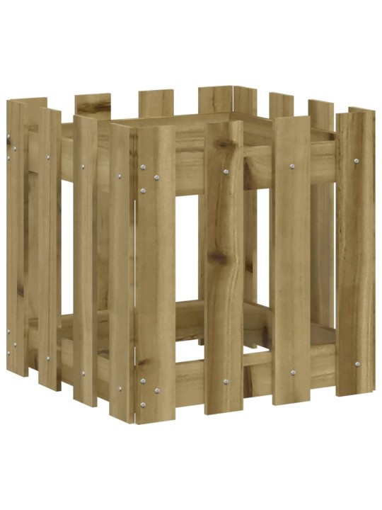 Zahradní truhlík plotový design 40x40x40 cm impregnované dřevo