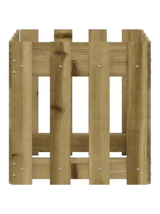 Zahradní truhlík plotový design 40x40x40 cm impregnované dřevo