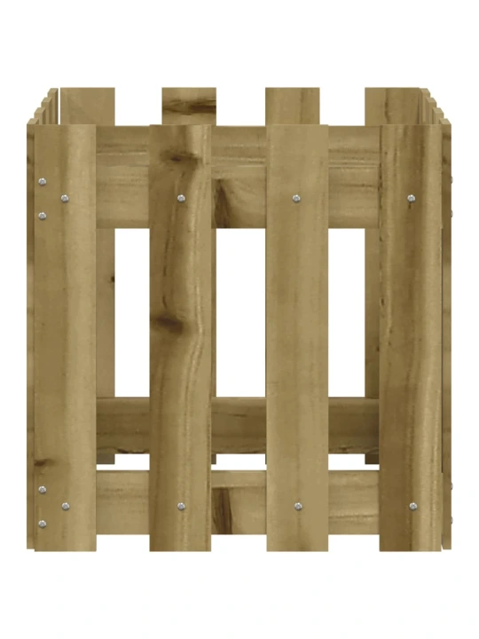 Zahradní truhlík plotový design 40x40x40 cm impregnované dřevo