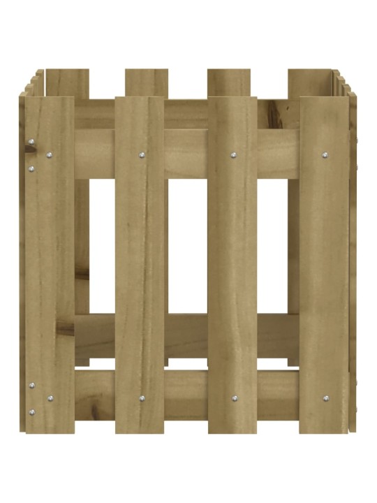 Zahradní truhlík plotový design 40x40x40 cm impregnované dřevo