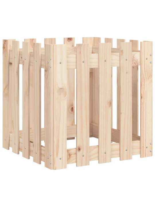 Zahradní truhlík plotový design 50x50x50 cm masivní borovice