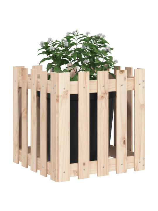 Zahradní truhlík plotový design 50x50x50 cm masivní borovice