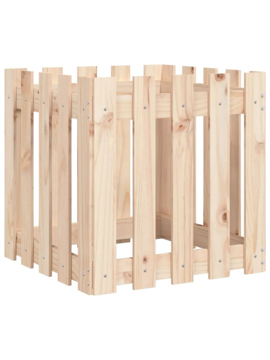 Zahradní truhlík plotový design 50x50x50 cm masivní borovice