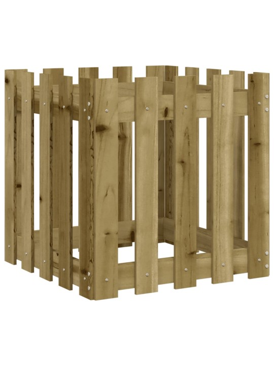 Zahradní truhlík plotový design 50x50x50 cm impregnované dřevo