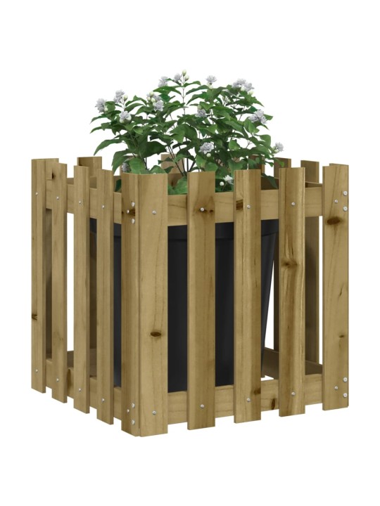 Zahradní truhlík plotový design 50x50x50 cm impregnované dřevo