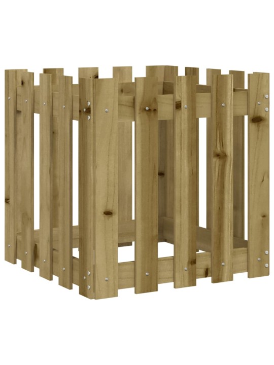 Zahradní truhlík plotový design 50x50x50 cm impregnované dřevo
