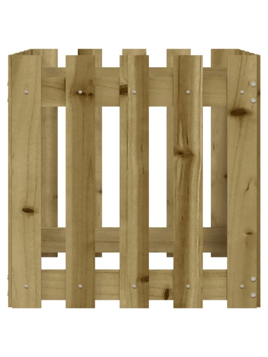 Zahradní truhlík plotový design 50x50x50 cm impregnované dřevo